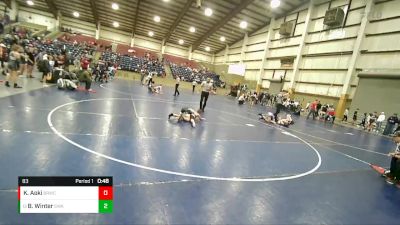 83 lbs Cons. Round 3 - Bear Winter, Sanderson Wrestling Academy vs Kolbie Aoki, Bear River Wrestling Club