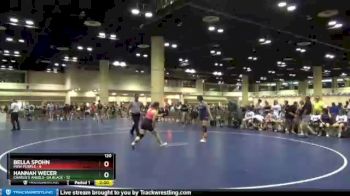 120 lbs Round 3 (10 Team) - Hannah Wecer, Charlie`s Angels- GA Black vs Bella Spohn, MXW Purple