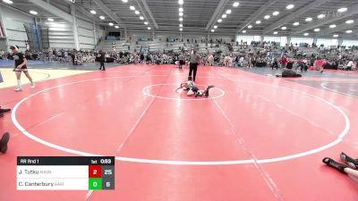 80 lbs Rr Rnd 1 - Jon Tutku, Mat Assassins Black vs Creu Canterbury, 84 Athletes