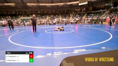 70 lbs Quarterfinal - Aasar Freeland, The Glasgow Wrestling Academy vs Deagen Martinez, Team Tulsa Wrestling Club