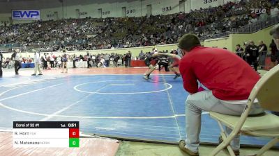 130 lbs Consi Of 32 #1 - Ruben Horn, Yukon vs Nolyn Matanane, Norman JH