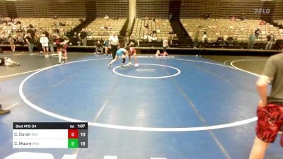 97 lbs Rr Rnd 4 - Christian Duran, Red Nose WC vs Cael Moore, Roundtree Wrestling Academy Blue