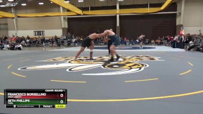 285 lbs Champ. Round 1 - Francesco Borsellino, West Liberty vs Seth Phillips, Thiel