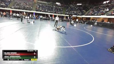 56 lbs Semifinal - Issac Hernandez, Bettendorf Wrestling Club vs Blake Winkie, Moen Wrestling Academy