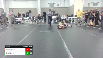 92 lbs Round 7 (8 Team) - Kiptyn Carley, Ranger WC vs Dillinger Collins, East Coast Elite