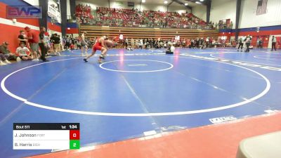 165 lbs Round Of 16 - Jaeden Johnson, Fort Gibson vs Bode Harris, Bishop Kelley