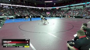 Girls 152 lbs Champ. Round 1 - Lana Borchardt, Wausau West Girls vs Kara Kuge, Lomira Girls