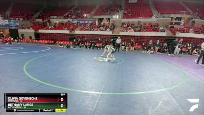 107 lbs 2nd Wrestleback And Semi-finals(16 Team) - Olivia Goyeneche, Rockwall vs Bethany Large, Katy Paetow