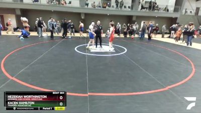 100 lbs Quarterfinal - Hezekiah Worthington, Newberg High School Wrestling vs Kacen Hamilton, Thunder Mountain WC