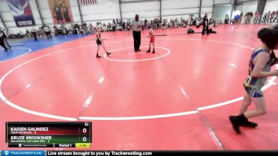 52 lbs Rd# 8- 12:30pm Saturday Final Pool - Kruze Brooksher, Oklahoma Outlaws Red vs Kaiden Galindez, Team Michigan