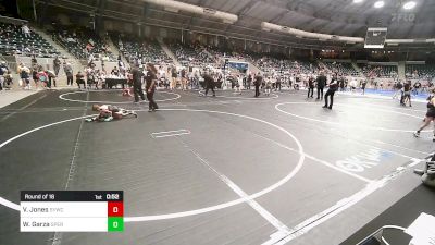 46 lbs Round Of 16 - Violet Jones, Springdale Youth Wrestling vs Wesley Garza, Sperry Wrestling Club