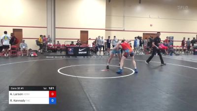 60 kg Cons 32 #1 - Aidan Larson, Hermiston Wrestling vs Ryan Kennedy, The Wrestling Factory Of Cleveland