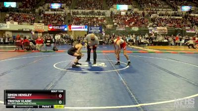 AA - 132 lbs Quarterfinal - Tristan Vladic, Billings Senior High School vs Simon Hensley, Helena