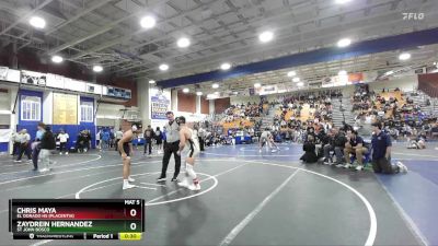 138 lbs Cons. Round 6 - Chris Maya, El Dorado HS (Placentia) vs Zaydrein Hernandez, St John Bosco