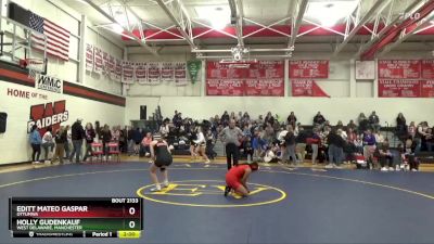 JV-12 lbs Round 3 - Editt Mateo Gaspar, Ottumwa vs Holly Gudenkauf, West Delaware, Manchester