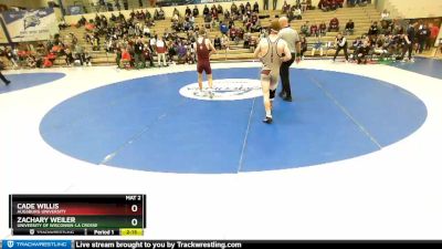 133 lbs Cons. Round 2 - Zachary Weiler, University Of Wisconsin-La Crosse vs Cade Willis, Augsburg University