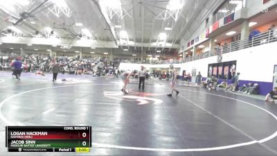 141 lbs Cons. Round 1 - Logan Hackman, Hastings (Neb.) vs Jacob Sinn, Missouri Baptist University