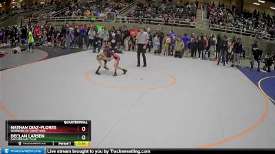 49 lbs Quarterfinal - Nathan Diaz-Flores, Warriors Of Christ WOC vs Declan Larsen, Cascade Mat Club