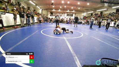 80 lbs Consi Of 4 - Owen Oleson, Checotah Matcats vs Jeter Ketenbrink, Coweta Tiger Wrestling