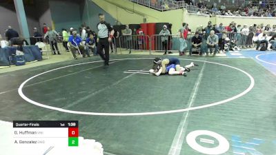 88 lbs Quarterfinal - Garrison Huffman, Vinita Kids Wrestling vs Antonio Gonzalez, Enid Junior High