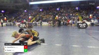 75 lbs Round Of 32 - Brooks Casselberry, Southern Tioga vs Dekota Towler, North Hills