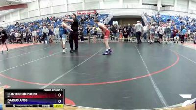 126 lbs Champ. Round 3 - Clinton Shepherd, IN vs Darius Ambs, MI