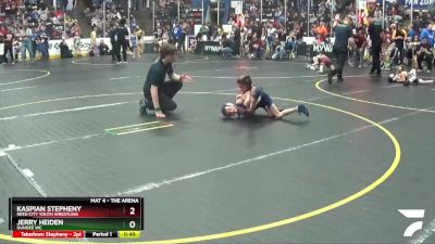 49 lbs Champ. Round 2 - Kaspian Stepheny, Reed City Youth Wrestling vs Jerry Heiden, Dundee WC