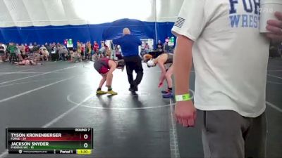 120 lbs Round 7 (8 Team) - Jackson Snyder, Phoenix WC vs Tyson Kronenberger, FORGE