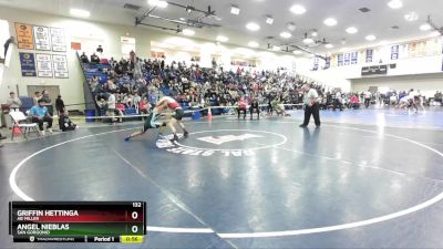 132 lbs Cons. Round 3 - Griffin Hettinga, Ab Miller vs Angel Nieblas, San Gorgonio