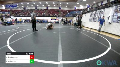 90 lbs 3rd Place - Jett Parker, Deer Creek Wrestling Club vs Elijah Cole, D3 Wrestling Cluib