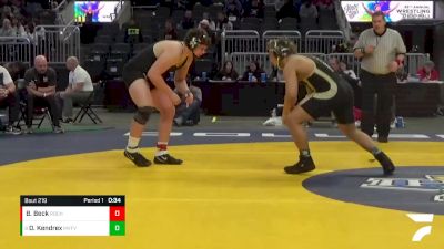 220 lbs Cons. Round 1 - Devin Kendrex, Mt. Vernon (Fortville) vs Brady Beck, Rochester Community