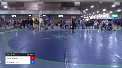 38 kg Cons 16 #2 - Bowdee McPherson, Juab Wrestling Club vs Kooper Deputy, M2 Training Center