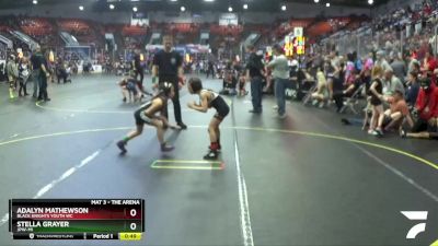 52 lbs Semifinal - Stella Grayer, JPW-MI vs Adalyn Mathewson, Black Knights Youth WC