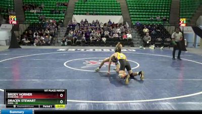 122 lbs Finals (2 Team) - Dracen Stewart, Dora vs Brody Horner, Ranburne