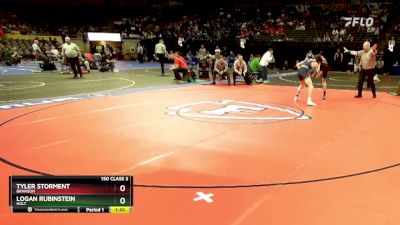 150 Class 3 lbs Quarterfinal - Logan Rubinstein, Holt vs Tyler Storment, Branson