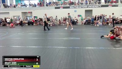 84 lbs Round 2 (6 Team) - Brady Sher, Florida Scorpions vs Weston Middleton, Elite Misfits