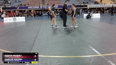 130 lbs Semis (4 Team) - Madeline Santana, Missouri Valley College vs Addison Messerly, Campbellsville University