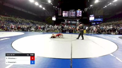 145 lbs Cons 32 #1 - Easton Biladeau, Iowa vs Julian Slaastad, Illinois