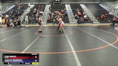 12U-1 lbs Round 1 - Cash Riddle, Osage vs Hudson Behrends, Waverly Area Wrestling Club