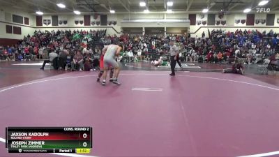 215 lbs Cons. Round 2 - Joseph Zimmer, Tinley Park (Andrew) vs Jaxson Kadolph, Roland-Story