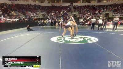 Girls 165 lbs Quarterfinal - Bre Samora, Manzano vs Makayla Martinez, Del Norte