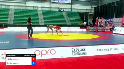 WW 68 lbs Quarterfinal - Ellise Daynes, Dinos Wrestling Club vs Nyla Burgess, Team Impact WC