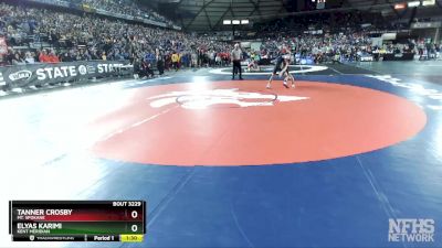 3A 106 lbs Champ. Round 2 - Tanner Crosby, Mt. Spokane vs Elyas Karimi, Kent Meridian