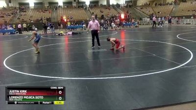 100 lbs Cons. Semi - Justin Kirk, Halls Wrestling vs Lorenzo Mojica Soto, Iron Knights