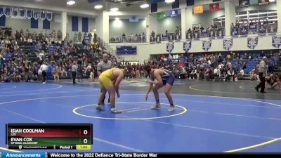 215 lbs Cons. Round 1 - Isiah Coolman, Leo vs Evan Cox, OTTAWA-GLANDORF