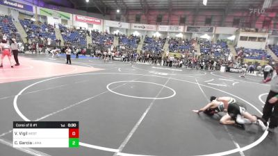 110 lbs Consi Of 8 #1 - Vincent Vigil, Westy Futures Wolfpack vs Charly Garcia, Lamar Middle School