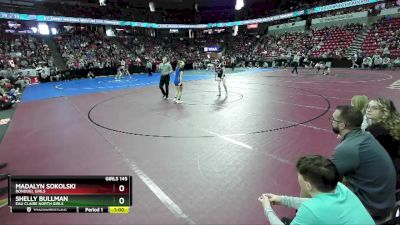 Girls 145 lbs Cons. Semi - Shelly Bullman, Eau Claire North Girls vs Madalyn Sokolski, Bonduel Girls