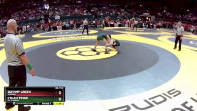 D1-113 lbs Quarterfinal - Johnny Green, Aurora vs Ethan Timar, St. Edward