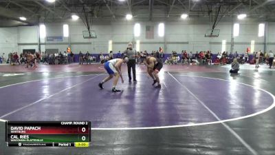 184 lbs Champ. Round 2 - Cal Ries, Wisconsin-Platteville vs David Papach, Wartburg