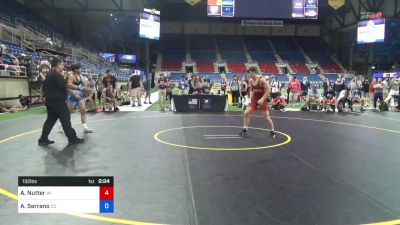 132 lbs 7th Place - Amryn Nutter, Wisconsin vs Angel Serrano, Colorado